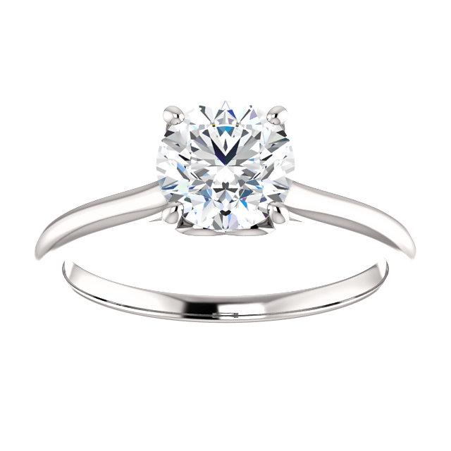 Sweetheart Round Solitaire Engagement Ring