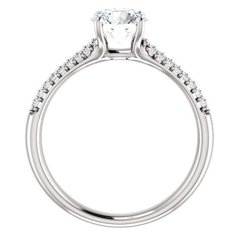 Airy Pave Engagement Ring Setting - Moijey Fine Jewelry and Diamonds