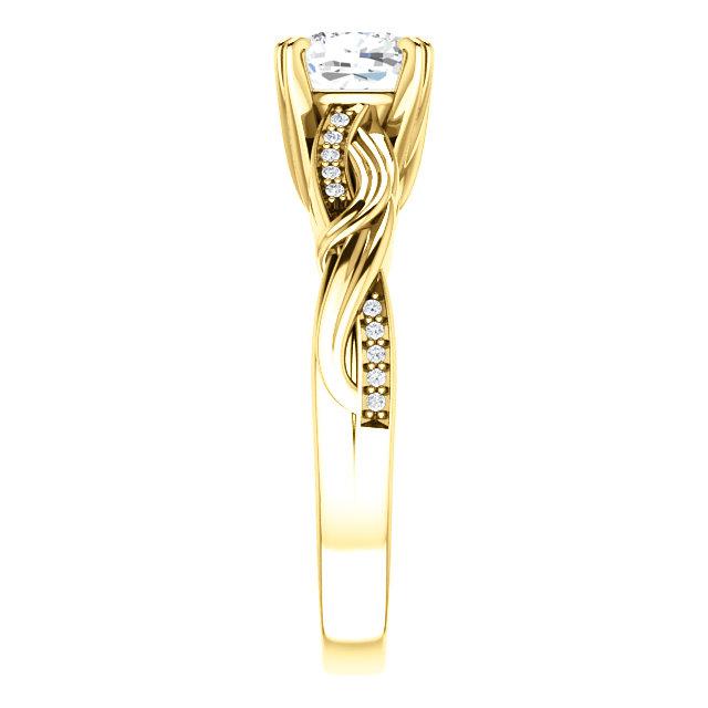 Infinite Ribbon Cushion Engagement Ring Setting - Moijey Fine Jewelry and Diamonds
