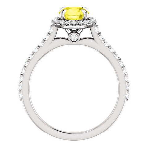 Sweet Halo Round Engagement Ring Setting - Moijey Fine Jewelry and Diamonds