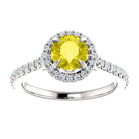 Sweet Halo Round Engagement Ring Setting - Moijey Fine Jewelry and Diamonds