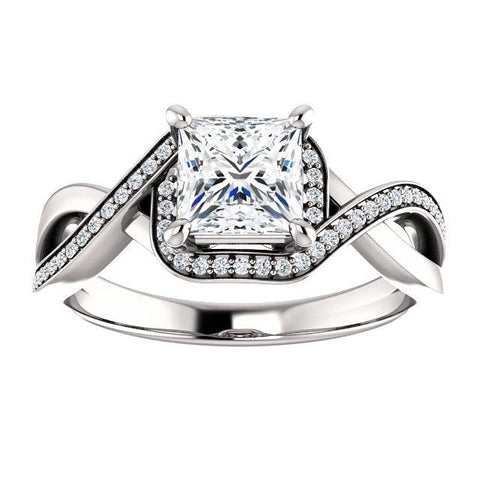 Infinite Princess 1/8 CTW Diamond Semi-Set Engagement Ring - Moijey Fine Jewelry and Diamonds