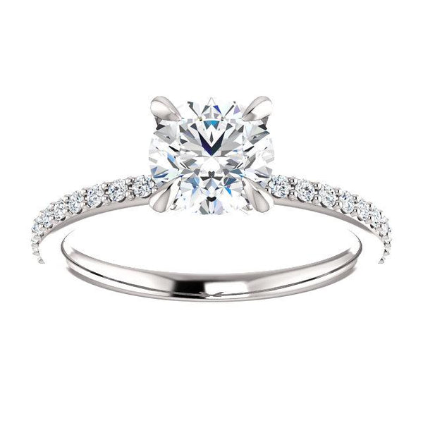 Accented Round Engagement Ring Setting - Moijey Fine Jewelry and Diamonds