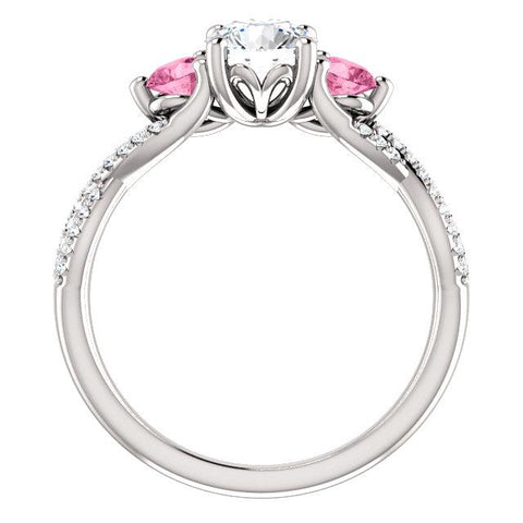 Infinite Trinity Round Engagement Ring Setting - Moijey Fine Jewelry and Diamonds