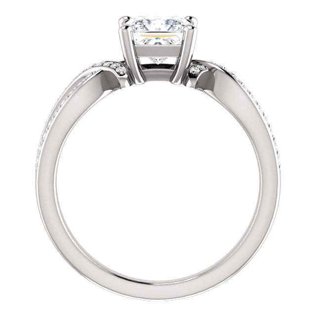 Infinite Princess 1/8 CTW Diamond Semi-Set Engagement Ring Setting - Moijey Fine Jewelry and Diamonds