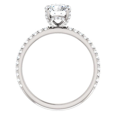 Accented Crown Diamond Engagement Ring - Moijey Fine Jewelry and Diamonds