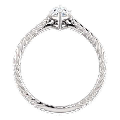 Braided Solitaire Marquise Ring Setting (10x5mm) - Moijey Fine Jewelry and Diamonds