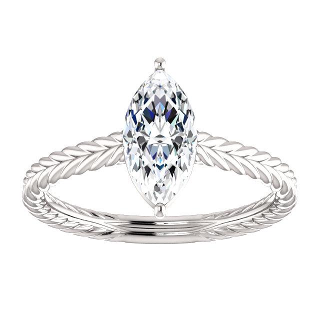 Braided Solitaire Marquise Ring Setting (10x5mm)