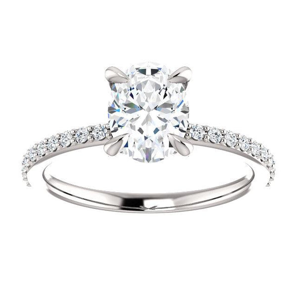 Accented Oval Engagement Ring Setting - Moijey Fine Jewelry and Diamonds