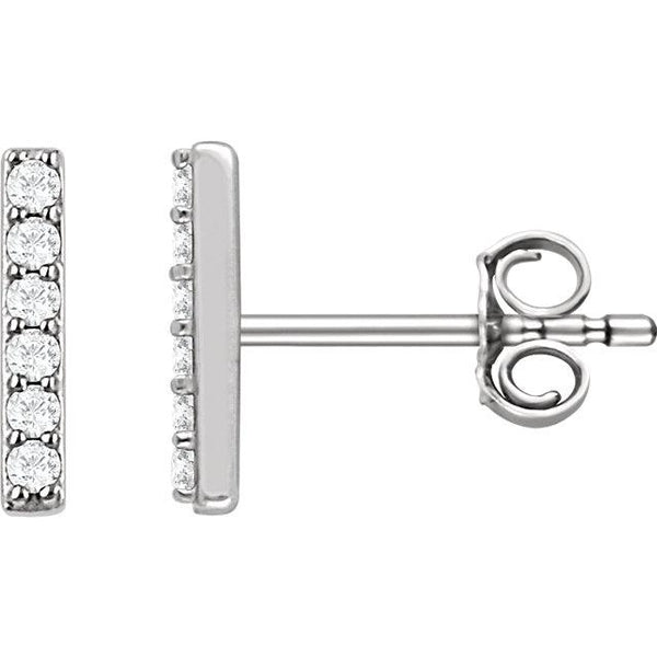 Diamond Vertical Bar Earrings - Moijey Fine Jewelry and Diamonds