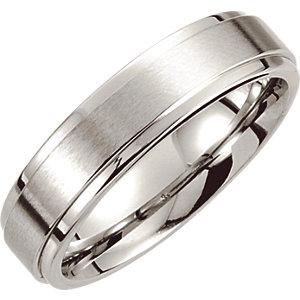 Cobalt 6mm Satin Finished Ridged Band - Moijey Fine Jewelry and Diamonds