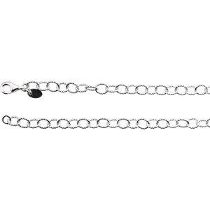 Sterling Silver 4.45mm Knurled Cable 18" Chain - Moijey Fine Jewelry and Diamonds