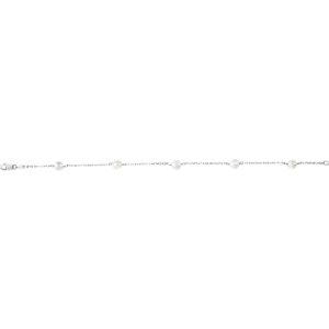 Sterling Silver Freshwater Cultured Pearl Station 7.5" Bracelet - Moijey Fine Jewelry and Diamonds