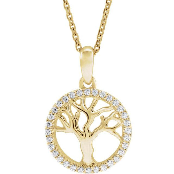 Diamond Tree Of Life Necklace