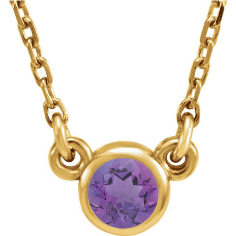 Amethyst Bezel-Set Necklace (4mm) - Moijey Fine Jewelry and Diamonds