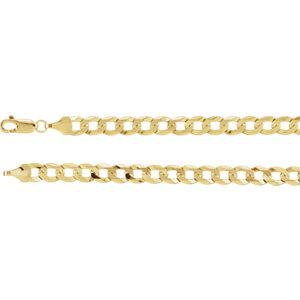 14K Yellow 5.8mm Curb 18" Chain - Moijey Fine Jewelry and Diamonds
