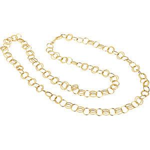 14K Yellow Fancy Link 38" Chain - Moijey Fine Jewelry and Diamonds