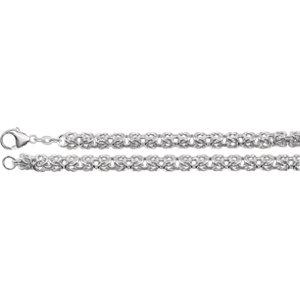 Sterling Silver 6mm Byzantine 16" Chain - Moijey Fine Jewelry and Diamonds
