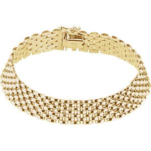 14K Yellow 10.25mm Panther 7" Bracelet - Moijey Fine Jewelry and Diamonds