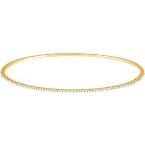 14K Yellow 1 CTW Diamond Stackable Bangle Bracelet - Moijey Fine Jewelry and Diamonds