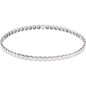 14K White Bangle Bracelet - Moijey Fine Jewelry and Diamonds