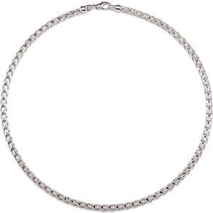 Sterling Silver 4.5mm Solid Wheat Chain 18" Chain - Moijey Fine Jewelry and Diamonds