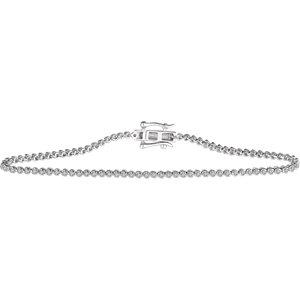 14K White 7/8 CTW Diamond 7" Line Bracelet - Moijey Fine Jewelry and Diamonds