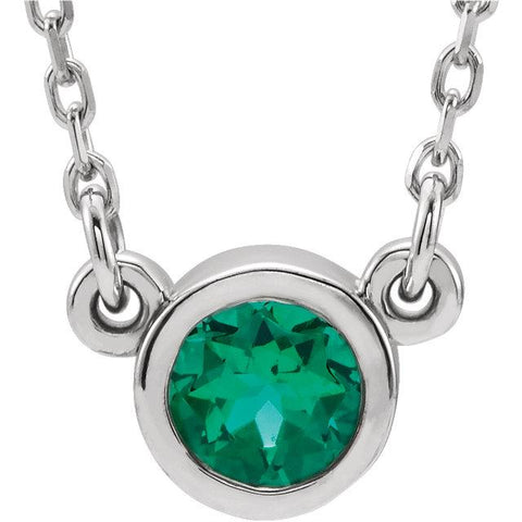 Bezel-Set Emerald Necklace - Moijey Fine Jewelry and Diamonds