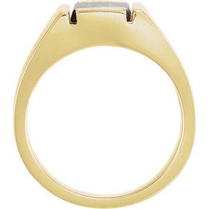 14K Yellow Gold Men's Bezel-Set Onyx Solitaire Ring - Moijey Fine Jewelry and Diamonds