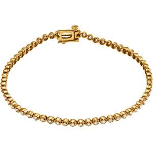 14K Yellow 1 CTW Diamond Line Bracelet - Moijey Fine Jewelry and Diamonds