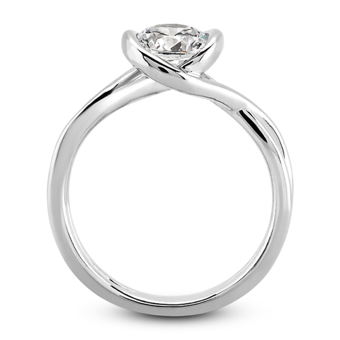 Ribbon Solitaire Engagement Ring Setting - Moijey Fine Jewelry and Diamonds