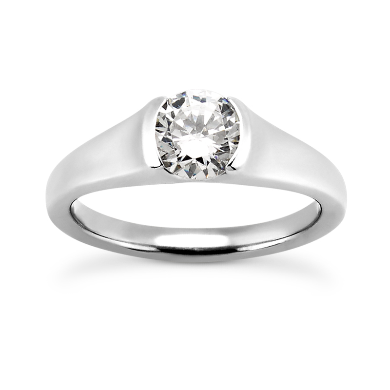 Modern Cathedral Engagement Ring Setting